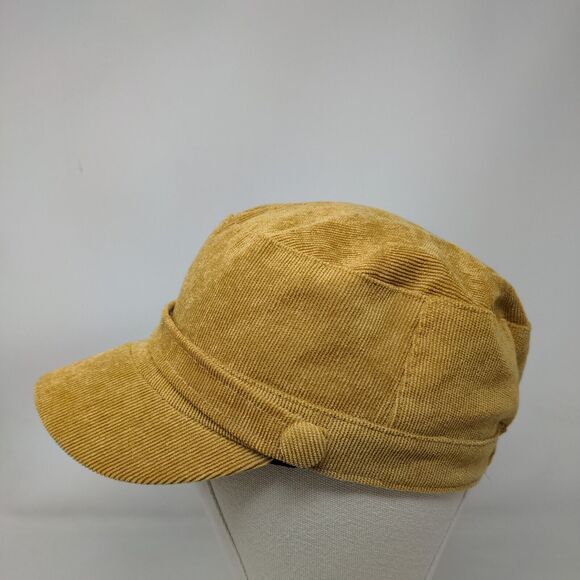 Arianna by Howards Fitted Newsboy Cap Tan One Size Stretch Corduroy - Picture 3 of 8